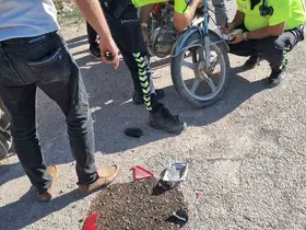 Devrilen motosikletin sürücüsü yaralandı
