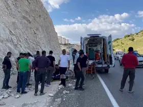 Devrilen motosikletin sürücüsü yaralandı
