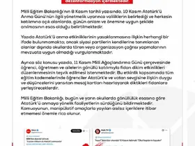 Dezenformasyonla Mücadele Merkezi’nden Atatürk’ü anmayı yasaklama iddialarına ilişkin açıklama
