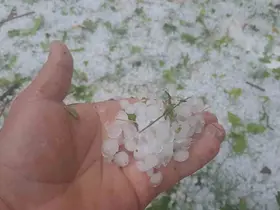 Diyarbakır’da dolu etkili oldu
