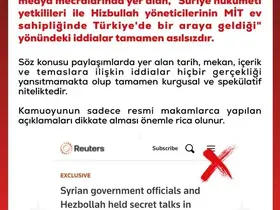 DMM’den "Suriye yetkilileri ile Hizbullah yöneticileri MİT ev sahipliğinde bir araya geldi" iddialarına yalanlama
