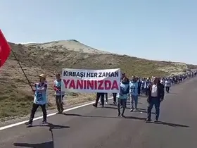 Doruk Madencilik işçileri Eskişehir’den Ankara’ya yürüdü
