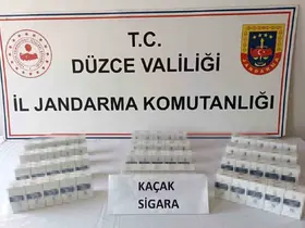 Düzce’de 177 bin 400 makaron ele geçirildi
