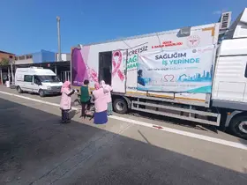 Düzce’nin kanser tarama tırı Bartın’da hizmet veriyor
