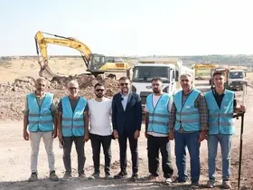 Eğil’de yol yapım çalışması
