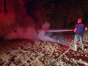 Elazığ’da bahçe yangını söndürüldü

