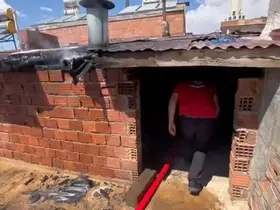 Elazığ’da çatı yangını korkuttu
