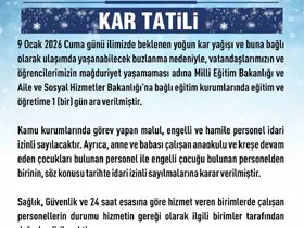 Elazığ’da eğitime 1 gün ara verildi
