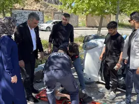 Elazığ’da elektrikli araç devrildi, ilk müdahaleyi milletvekili yaptı
