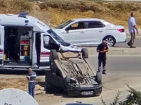 Elazığ’da otomobil takla attı: 1 yaralı
