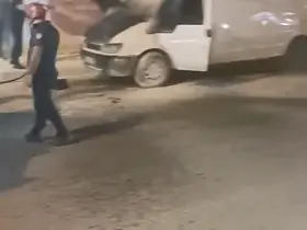 Elazığ’da seyir halindeki minibüste yangın
