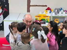 Emeksiz anaokulunda miniklerle buluştu
