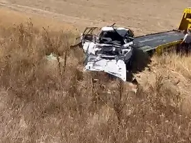Emet-Hisarcık yolunda kaza, araç tarlaya uçtu, 2 yaralı
