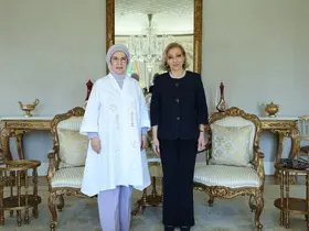 Emine Erdoğan, Lübnan Başbakanı’nın eşi Sahar Selam ile görüştü
