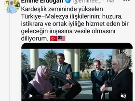 Emine Erdoğan, Malezya Başbakanı’nın eşi Wan Azizah İsmail ile programlarına ilişkin video paylaştı
