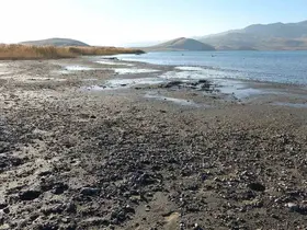 Erçek Gölü’nde su çekilince mikrobiyalitler ortaya çıktı
