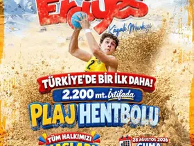 Erciyes’te 2 bin 200 metrede plaj hentbolu
