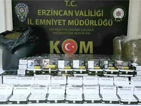 Erzincan’da 50 bin dal makaron, 25 kilo tütün ele geçirildi
