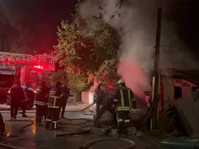 Erzincan’da müstakil evin odunluğunda yangın
