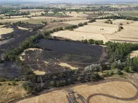 Erzincan’daki yangının bilançosu drone ile görüntülendi
