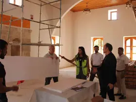 Erzin’de Mustafalı Camisi’nin restorasyon çalışmaları sürüyor
