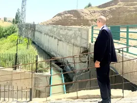 Esendere beldesinde duvar çalışmaları sürüyor
