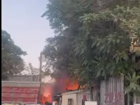 Eski Sanayi'de Korkutan Yangın