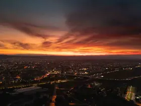 Eskişehir’de gün batımı havadan görüntülendi
