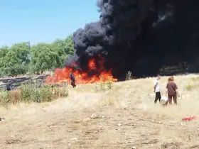 Eskişehir’de sigara izmaritinin neden olduğu yangını köylüler büyümeden söndürdü
