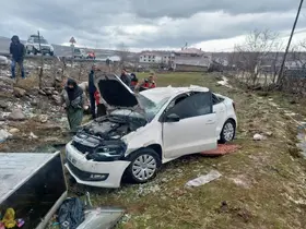Feci trafik kazasında 2'si ağır 7 kişi yaralandı