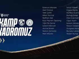 Fenerbahçe’nin Gaziantep FK maçı kamp kadrosu açıklandı
