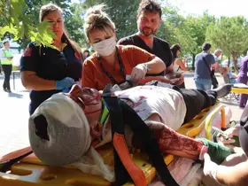Fethiye Devlet Hastanesi’nde deprem tatbikatı gerçeğini aratmadı
