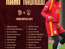 Galatasaray’ın, Trabzonspor maçı kamp kadrosu belli oldu
