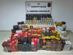 Gaziantep’te 1,5 milyon TL değerinde kaçak nargile tütünü ve kömürü ele geçirildi
