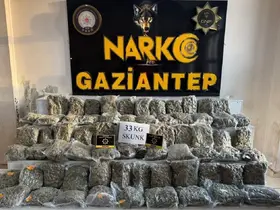 Gaziantep’te 34 kilo uyuşturucu ele geçirildi: 1 tutuklama
