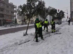 Gaziantep’te karla yoğun mücadele
