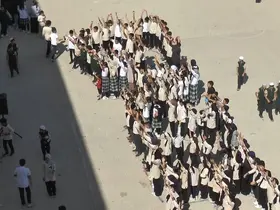 Gaziantep’te öğrencilerden Gazze’ye koreografili destek

