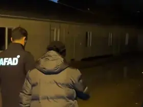 Gaziantep’te yoğun yağış sonrası geçici yaşam alanı boşaltıldı
