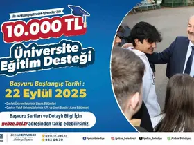 Gebze’de üniversite eğitim desteği 10 bin TL’ye çıkarıldı
