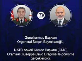 Genelkurmay Başkanı Bayraktaroğlu, NATO Askeri Komite Başkanı Dragone ile görüştü
