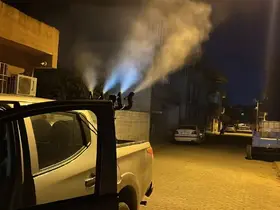 Germencik’te sivrisinek ve haşerelere karşı gece ilaçlaması
