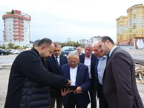 Gökkent mahallesindeki okul inşaatı incelendi
