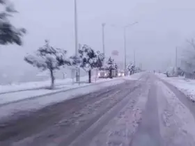 Gölbaşı ilçesinde yoğun kar yağışı
