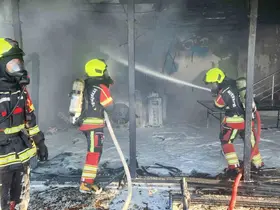 Gömeç’te site deposunda korkutan yangın
