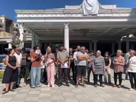 Grand Termal Otel çalışanlarının maaş ve tazminat protestosu sürüyor
