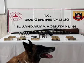 Gümüşhane’de ruhsatsız silah ve çok sayıda mühimmat ele geçirildi
