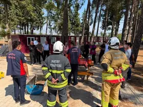 Hassa’da sağlık personeline yangın eğitimi verildi
