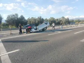 Havran yolunda trafik kazası: 2 yaralı
