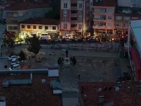 Havza sele teslim: İlçe havadan görüntülendi
