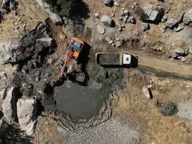 Hazro’daki gölet onarıldı
